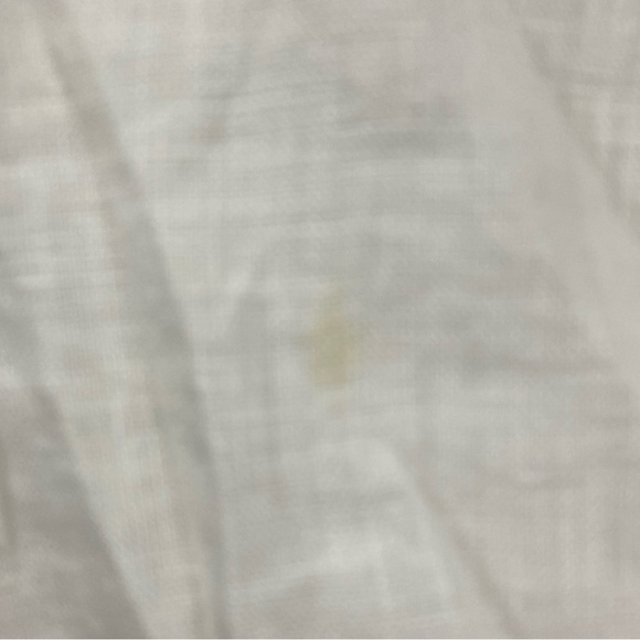 Symple NYC Tunic Womens Size Large White Linen Navy Blue Detail Boho Blouse Top - Picture 7 of 8